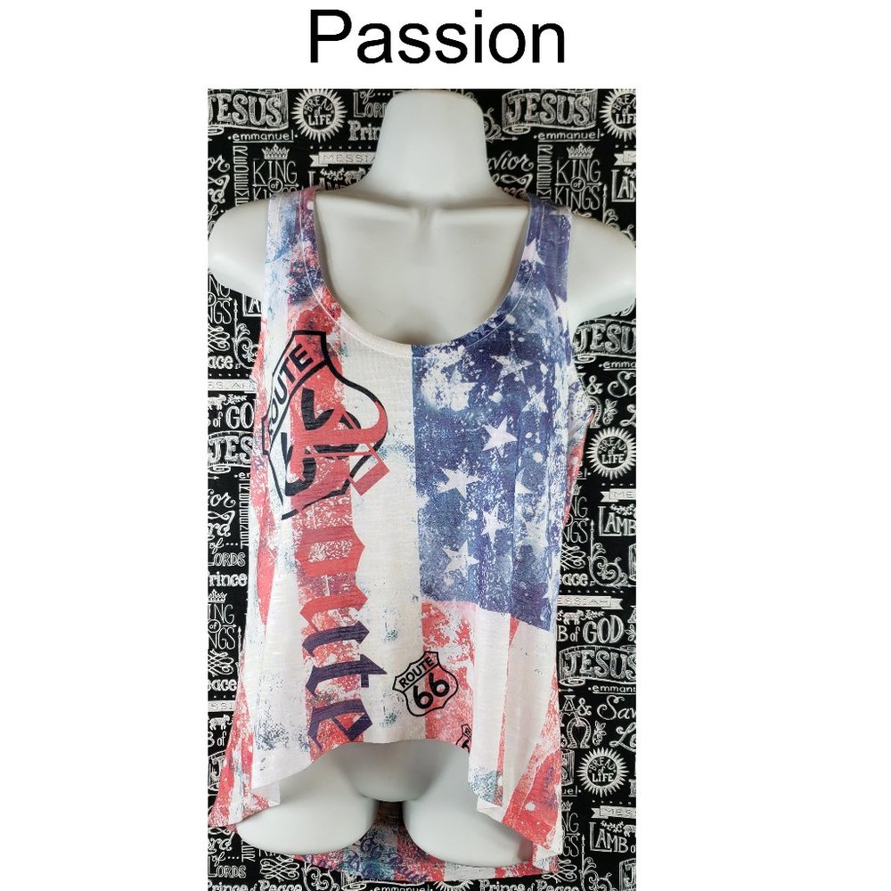 Passion Rout 66 America Tank Top Sz M